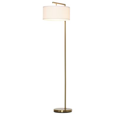Lampadaire Design Néo-rétro 153h Cm Abat-jour Aspect Lin Blanc Métal Doré Lampadaire Design Néo-rétro 153h Cm Abat-jour Aspect Lin Blanc Métal Doré