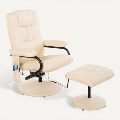 Fauteuil De Relaxation Massant Avec Repose-pied Revêtement Synthétique Fauteuil De Relaxation Massant Avec Repose-pied Revêtement Synthétique
