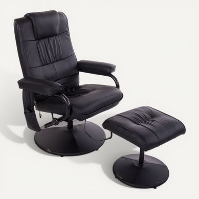 Fauteuil De Relaxation Massant Avec Repose-pied Revêtement Synthétique Fauteuil De Relaxation Massant Avec Repose-pied Revêtement Synthétique