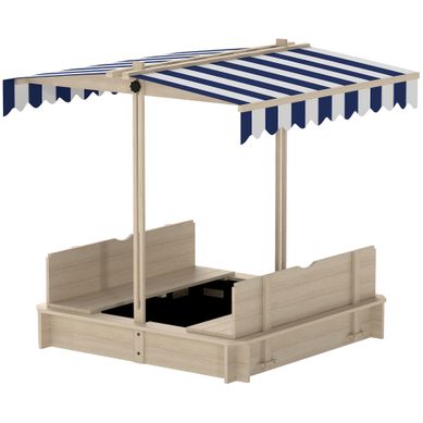 Bac À Sable Carré En Bois Pour Enfant Bancs Couvercle Auvent Réglable Bac À Sable Carré En Bois Pour Enfant Bancs Couvercle Auvent Réglable