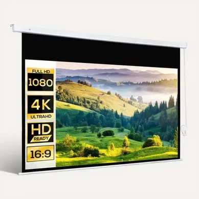 Ecran De Projection Motorisé 100 Pouces 16:9 4k Hd