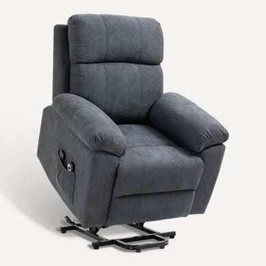 Fauteuil De Massage Releveur électrique Réglable Tissu Gris Fauteuil De Massage Releveur électrique Réglable Tissu Gris