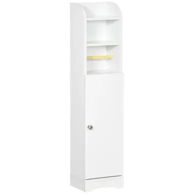 Meuble Wc - Porte, 2 étagères, Niche, Support Papier Meuble Wc - Porte, 2 étagères, Niche, Support Papier