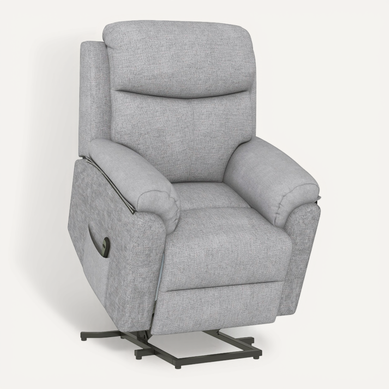 Fauteuil De Massage Releveur électrique Tissu Gris Clair Fauteuil De Massage Releveur électrique Tissu Gris Clair