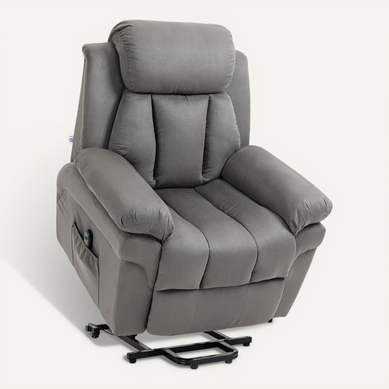 Fauteuil Releveur De Relaxation électrique Tissu Gris Fauteuil Releveur De Relaxation électrique Tissu Gris