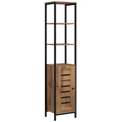 Meuble Colonne Rangement Salle De Bain Style Cosy Acier Noir Aspect Bois Meuble Colonne Rangement Salle De Bain Style Cosy Acier Noir Aspect Bois