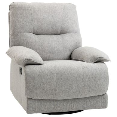 Fauteuil De Relaxation Dossier Repose-pied Ajustable Tissu Gris Clair Fauteuil De Relaxation Dossier Repose-pied Ajustable Tissu Gris Clair