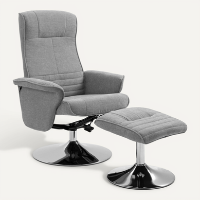 Fauteuil Relax Pivotant Inclinable Style Contemporain Avec Repose-pied Fauteuil Relax Pivotant Inclinable Style Contemporain Avec Repose-pied
