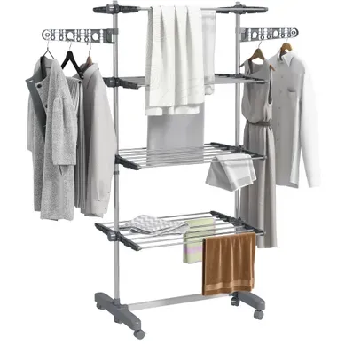 Séchoir à Linge étendoir Pliable Ailes Latérales 4 Niveaux Séchoir à Linge étendoir Pliable Ailes Latérales 4 Niveaux