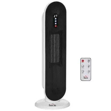 Chauffage Soufflant Oscillant Céramique Ptc 2000 W Télécommande Blanc Noir Chauffage Soufflant Oscillant Céramique Ptc 2000 W Télécommande Blanc Noir