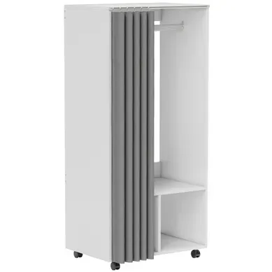 Armoire Penderie Sur Roulettes - Tringle, 2 Compartiments Armoire Penderie Sur Roulettes - Tringle, 2 Compartiments
