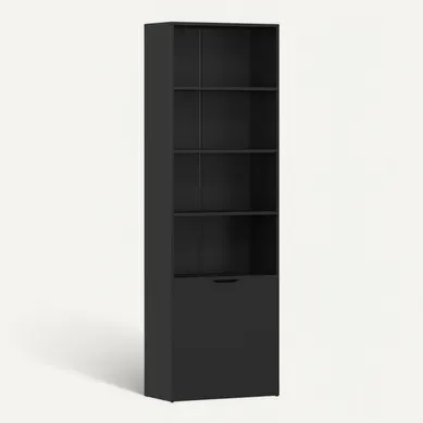 Bibliothèque En Forme D'échelle HOMCOM – 60x40x171 Cm, 3 étagères + Armoire, Chêne Et Blanc, Style Nordique - 12