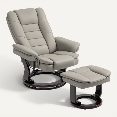 Fauteuil De Relaxation Inclinable Pivotant Avec Repose-pied Pu Fauteuil De Relaxation Inclinable Pivotant Avec Repose-pied Pu