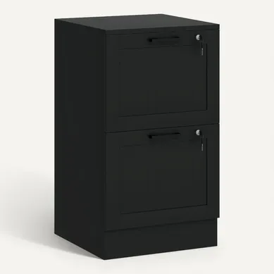 Caisson Bureau 2 Tiroirs Verrouillables Dossiers Suspendus Mdf