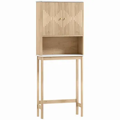 Meuble Wc Dessus De Toilette Style Bois Naturel Effet Marbre Blanc 2 Portes étagère Niche Meuble Wc Dessus De Toilette Style Bois Naturel Effet Marbre Blanc 2 Portes étagère Niche