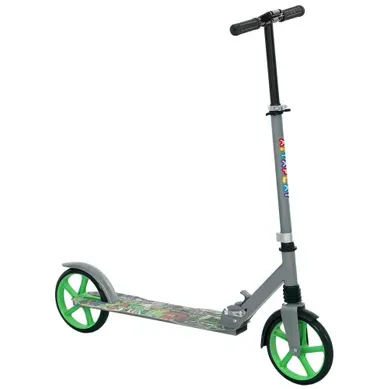 Trottinette Pliable Réglable Enfant Hip-hop Style Frein Métal Gris Vert Trottinette Pliable Réglable Enfant Hip-hop Style Frein Métal Gris Vert