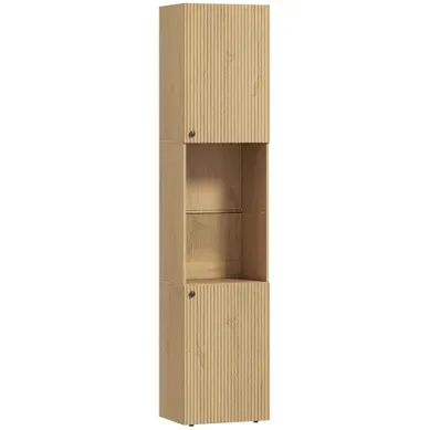 Colonne Salle De Bain Design Naturel 2 Portes étagère Verre Colonne Salle De Bain Design Naturel 2 Portes étagère Verre
