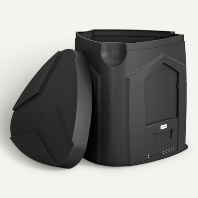 Composteur De Jardin Triangulaire 3 Portes, 66 Aérations - Fond Ouvert - Polypropylène - 240l - Noir Composteur De Jardin Triangulaire 3 Portes, 66 Aérations - Fond Ouvert - Polypropylène - 240l - Noir