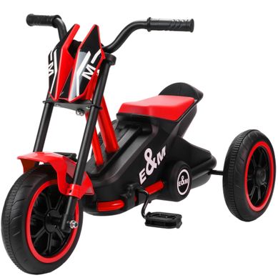 Tricycle Enfant Moto Roues Dia. 21,5 Cm Rouge Noir