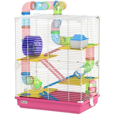 Cage Pour Hamster Souris Rongeur 4 étages Multi-équipement Cage Pour Hamster Souris Rongeur 4 étages Multi-équipement