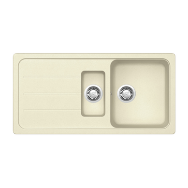 évier Granit Beige Vanille Formhaus 1 Bac Et Demi - 1 égouttoir évier Granit Beige Vanille Formhaus 1 Bac Et Demi - 1 égouttoir