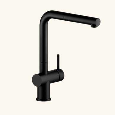 Robinet Douchette Noir June Avec Traitement Surface Antibactérien
