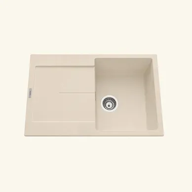 évier Granit Beige Luisina Tam Tam 1 Bac 1 égouttoir 79x50