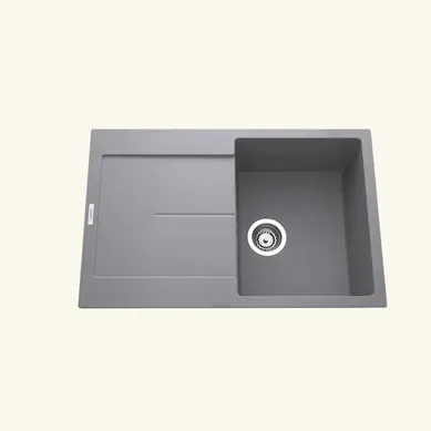 évier Granit Gris Luisina Tam Tam 1 Bac 1 égouttoir 79x50