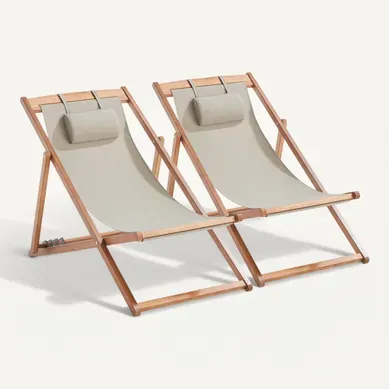 Lot De 2 Chiliennes Eucalyptus Taupe Socoa Lot De 2 Chiliennes Eucalyptus Taupe Socoa
