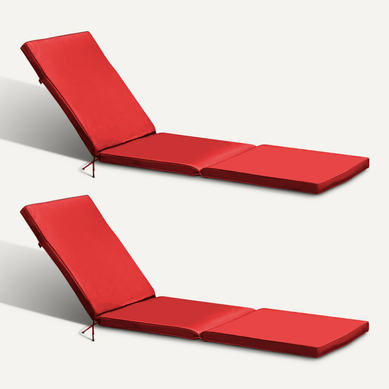 Lot De 2 Coussins Bain De Soleil Polyester Rouge 186 X 53 X 5 Cm Picchu