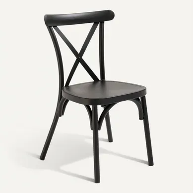 Chaise De Terrasse Noire En Aluminium Effet Bois Sintra Chaise De Terrasse Noire En Aluminium Effet Bois Sintra
