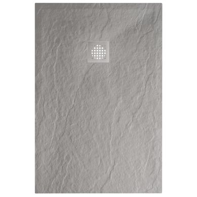 Receveur De Douche Nara - Antidérapant Découpable 90x120 Cm Résine - Gris - Bonde Receveur De Douche Nara - Antidérapant Découpable 90x120 Cm Résine - Gris - Bonde
