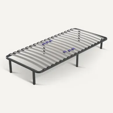 Sommier 90x190 Cm Confortflex - Lattes Effet Carbone Réglables - 7 Pieds Inclus Sommier 90x190 Cm Confortflex - Lattes Effet Carbone Réglables - 7 Pieds Inclus