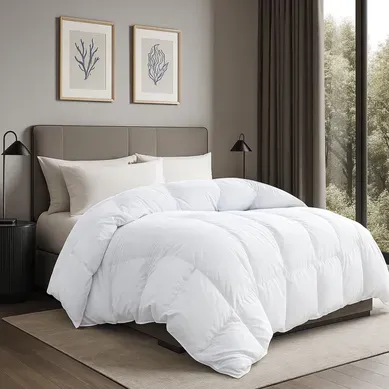 Couette Chaude 240x260cm Plume - 100% Plumes Naturelles De Canard, Garnissage 500g/m2