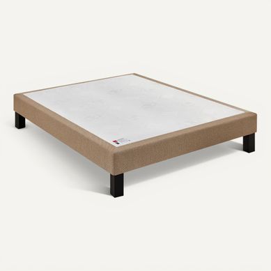 Sommier bronze 140x190 cm EPEDA BIEN-ETRE tissu vue 3/4
