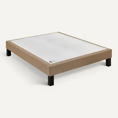 Sommier bronze 140x200 cm EPEDA BIEN-ETRE tissu vue 3/4