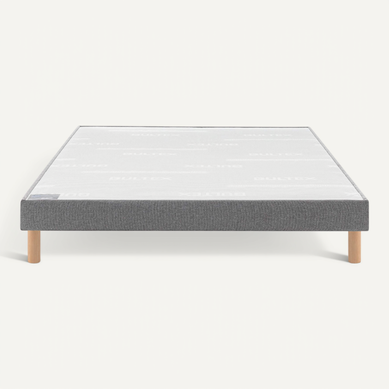 Sommier Déco Tapissier Vigoroso Gris Clair 80x190