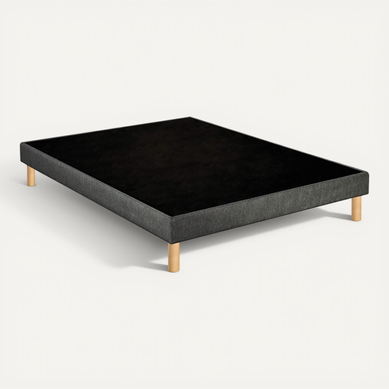 Sommier Déco Tapissier Unic Gris 160x190 Sommier Déco Tapissier Unic Gris 160x190