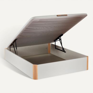 Sommier coffre 140x190 cm BULTEX INGENIEUX blanc vue 3/4