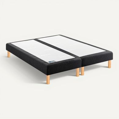 Sommier gris 2x100x200 cm BULTEX MOELLEUX vue 3/4