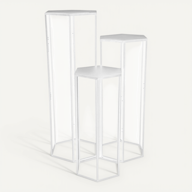Razza - Lot De 3 Sellettes Gigognes Métal Blanc