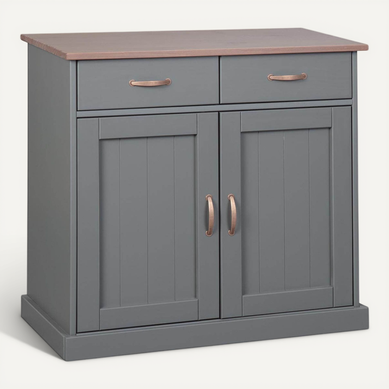 Melina - Buffet 2 Portes 2 Tiroirs Coloris Gris Melina - Buffet 2 Portes 2 Tiroirs Coloris Gris