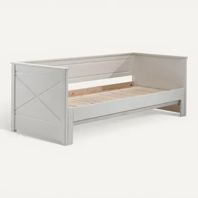 Vivien - Lit Extensible 90x200cm En Pin Laqué Blanc Vivien - Lit Extensible 90x200cm En Pin Laqué Blanc