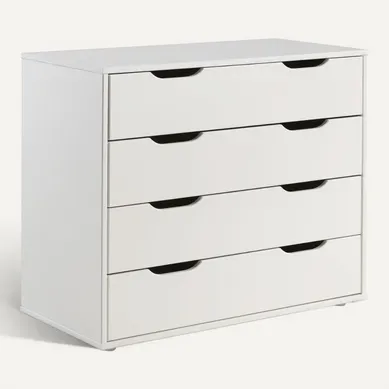 Sleepy - Commode 4 Tiroirs Blanche Compatible Lits Mezzanine Ou Mi-haut Sleepy - Commode 4 Tiroirs Blanche Compatible Lits Mezzanine Ou Mi-haut
