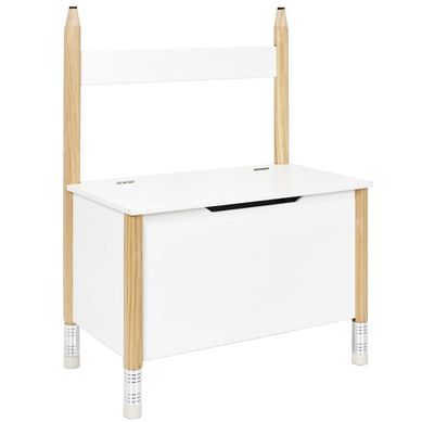 Lapis - Coffre De Rangement Et Assise Blanc Pour Enfant Base Crayons Lapis - Coffre De Rangement Et Assise Blanc Pour Enfant Base Crayons