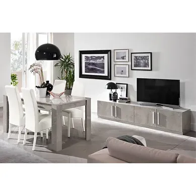 Clark - Ensemble Salon Séjour Effet Marbre Meuble TV + Table 160cm Clark - Ensemble Salon Séjour Effet Marbre Meuble TV + Table 160cm