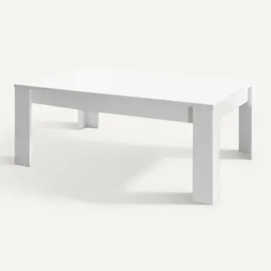 Weiss - Table Basse Rectangulaire Blanc Laqué Brillant Weiss - Table Basse Rectangulaire Blanc Laqué Brillant