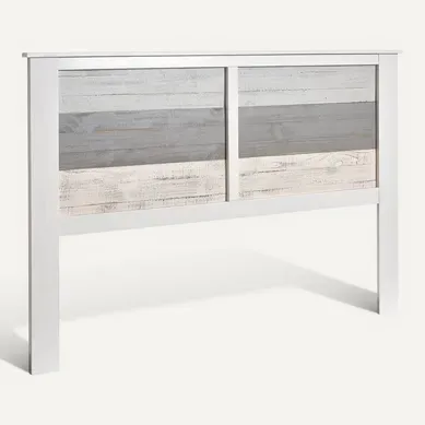 Rosalia - Tête De Lit 150/160 Bois Aspect Vieilli Blanc Et Grisé Rosalia - Tête De Lit 150/160 Bois Aspect Vieilli Blanc Et Grisé