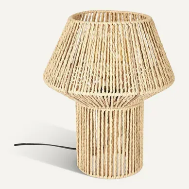 Lampe À Poser Effet Corde Tressée Forme Géométrique - Mirel Lampe À Poser Effet Corde Tressée Forme Géométrique - Mirel