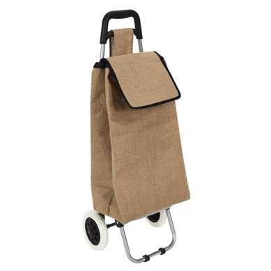 Chariot De Courses 2 Roues En Toile De Jute Marron Avec Une Poche (h95cm) - Jutty Chariot De Courses 2 Roues En Toile De Jute Marron Avec Une Poche (h95cm) - Jutty